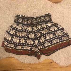 Boho elephant shorts